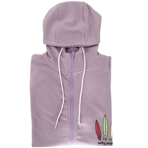 Lilac Full Zip Salty Hoodie - βαμβάκι