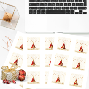 Κάρτα χριστουγεννιάτικη 7x7 εκ. για βραχιολάκια #ψηφιακό αρχείο - κάρτες, γούρια - 5