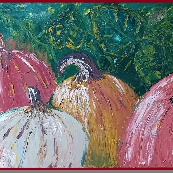 'Autumn' (Λάδι νερού σε καμβά) - πίνακες & κάδρα, κολοκύθα, πίνακες ζωγραφικής