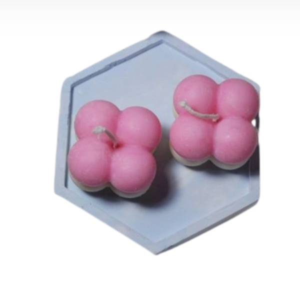 Χειροποίητο Κερι σογιας σε σχήμα bubble cube (mini) (4Χ4Χ5cm) σε διαφορα χρώματα - αρωματικά κεριά, vegan κεριά