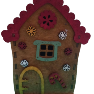 Χριστουγενιάτικο διακοσμητικό σπιτάκι Νο3 - ξύλο, σπίτι, μαμά, δασκάλα, διακοσμητικά