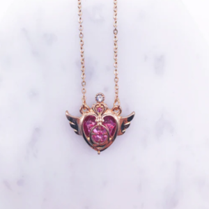 Sailor Moon | Κολιέ με ατσάλινη αλυσιδα και καρδιά 40εκ - επάργυρα, κοντά, ατσάλι, φθηνά - 4