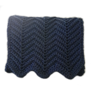 DARK BLUE WAVES EVENING SMALL SHOULDER BAG - νήμα, ώμου, πλεκτές τσάντες, βραδινές, μικρές - 4