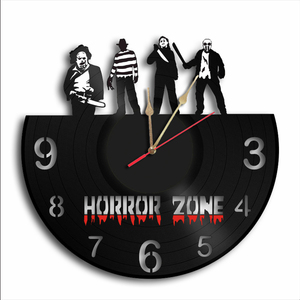 Horror Zone Χειροποίητο ρολόι τοίχου - τοίχου, βινύλιο, ρολόγια