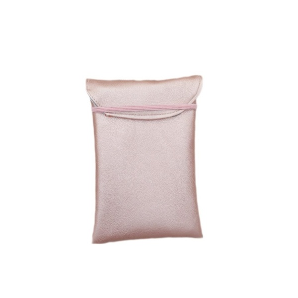 Θήκη τσιγάρων, δερματίνη ροζ μεταλιζέ 9×13εκ με λάστιχο - δέρμα, ύφασμα, δερματίνη, καπνοθήκες