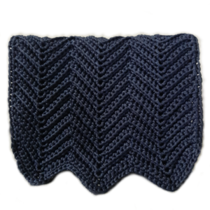 DARK BLUE WAVES SMALL SHOULDER BAG - νήμα, ώμου, all day, πλεκτές τσάντες, μικρές - 4