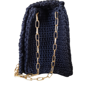 DARK BLUE DIAMOND SMALL EVENING SHOULDER BAG - νήμα, ώμου, πλεκτές τσάντες, βραδινές, μικρές - 3