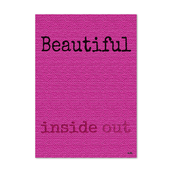 Αφίσα ArtPrint | Beautiful inside out| Διαστάσεις 29,7*42 εκ. A3 | Εκτύπωση ματ σε χαρτί 170 γρ | Χρώματα φούξια - αφίσες