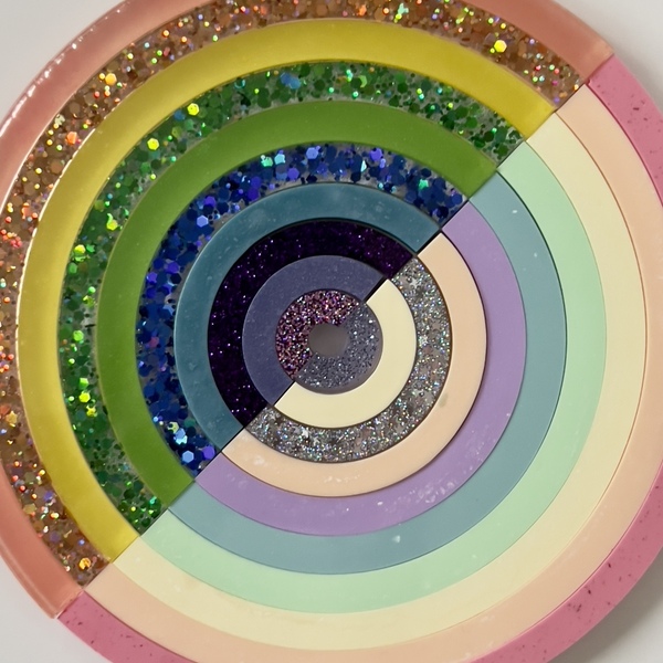 Stacking rainbow big, ουράνιο τόξο pastel - ρητίνη - 4