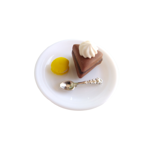 Δαχτυλίδι πάστα σοκολατίνα με κίτρινο macaron με πολυμερικό πηλό / μεσαίο / μεταλλική βάση / αυξομειούμενο / Twice Treasured - πηλός, cute, γλυκά, αυξομειούμενα - 2