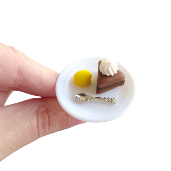 Δαχτυλίδι πάστα σοκολατίνα με κίτρινο macaron με πολυμερικό πηλό / μεσαίο / μεταλλική βάση / αυξομειούμενο / Twice Treasured - πηλός, cute, γλυκά, αυξομειούμενα - 3