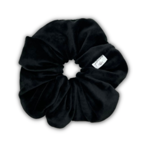 Black velvet XL scrunchie - ύφασμα, βελούδο, για τα μαλλιά, λαστιχάκια μαλλιών, velvet scrunchies