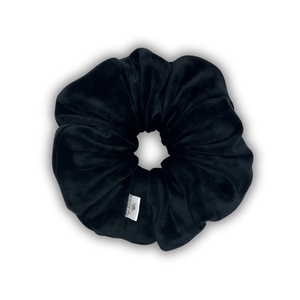 Black velvet XL scrunchie - ύφασμα, βελούδο, για τα μαλλιά, λαστιχάκια μαλλιών