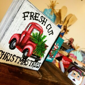 Χριστουγεννιάτικο κουτί ξύλινο λευκό 13x13(αυτοκίνητο) - ξύλο, διακοσμητικά, χριστουγεννιάτικα δώρα - 4