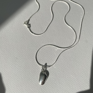Ασημένιο κολιέ με κοχύλι - charms, ασήμι 925, μακριά - 4