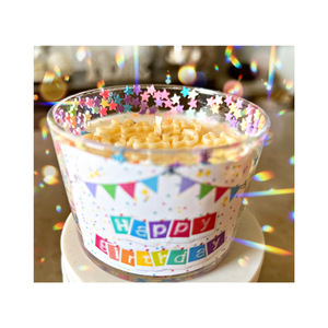 Κερί γενεθλίων “Happy Birthday” - αρωματικά κεριά, δώρα γενεθλίων, vegan κεριά - 4
