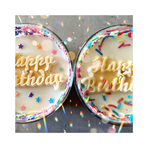 Κερί γενεθλίων “Happy Birthday” - αρωματικά κεριά, δώρα γενεθλίων, vegan κεριά - 5