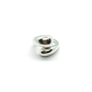 Μπρούντζινο δαχτυλίδι σε ασημί χρώμα - επάργυρα, boho, μπρούντζος, μεγάλα, αυξομειούμενα - 2