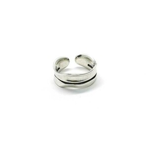 Μπρούντζινο μίνιμαλ δαχτυλίδι σε ασημί χρώμα - επάργυρα, μπρούντζος, αυξομειούμενα