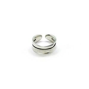 Μπρούντζινο μίνιμαλ δαχτυλίδι σε ασημί χρώμα - επάργυρα, μπρούντζος, αυξομειούμενα - 2