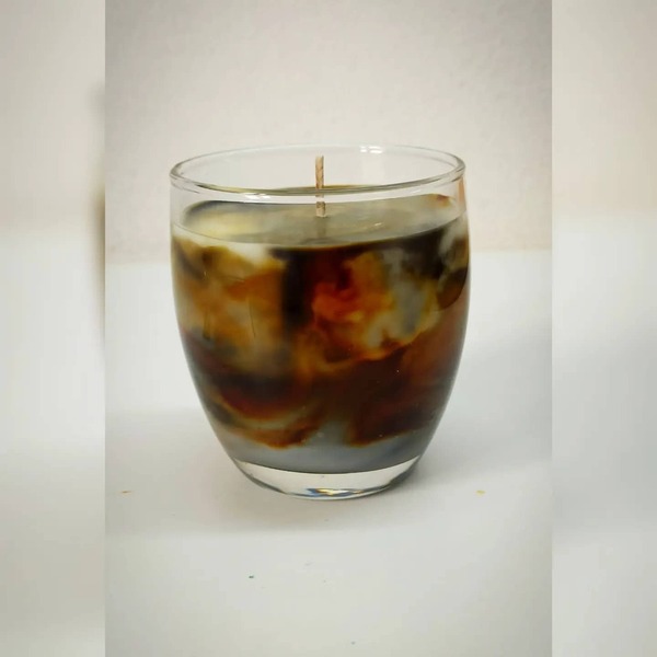 ΚΡΟΝΟΣ- Φαναράκι με vegan κερί σόγιας - Caramel - αρωματικά κεριά - 3