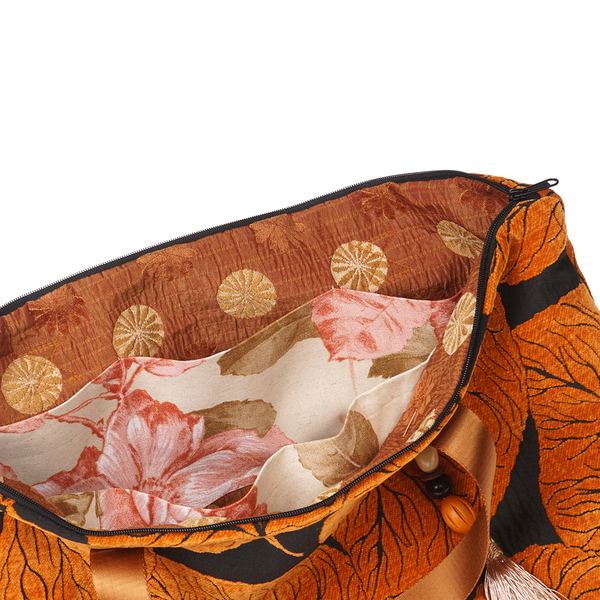 Μεγάλη Υφασμάτινη Τσάντα Φθινόπωρινα Φύλλα - ύφασμα, ώμου, μεγάλες, all day - 4