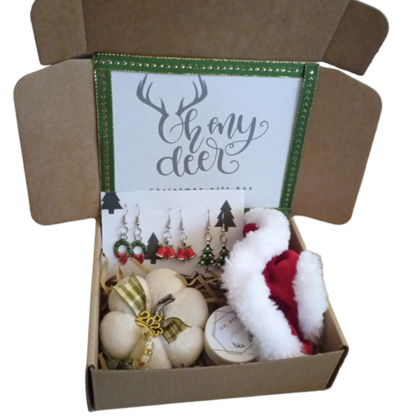 Χριστουγεννιάτικο κουτί oh deer - μέταλλο, νονά, μαμά, κολοκύθα, σετ δώρου