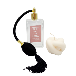 Κερί Σόγιας Knot C Με Home Spray Πουάρ Midnight Jasmine 90ml - σόγια, φυτικό κερί, κερί σόγιας, αρωματικά χώρου, 100% φυτικό