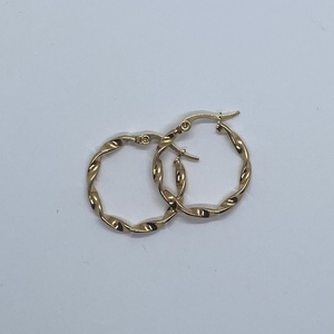 Gold Hoops - κρίκοι, ατσάλι - 3