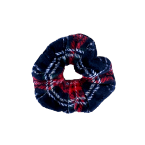 1 medium scrunchie λαστιχάκι μαλλιών γουνάκι καρό - ύφασμα, για τα μαλλιά, λαστιχάκια μαλλιών