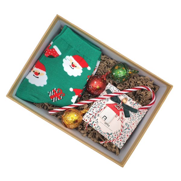 Χριστουγεννιάτικο κουτί γούρι 2023 και κάλτσα - πηλός, χριστουγεννιάτικα δώρα, Black Friday, γούρια