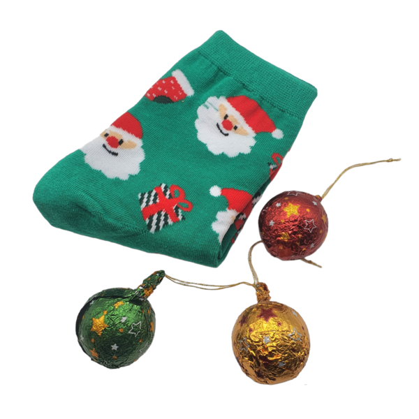 Χριστουγεννιάτικο κουτί γούρι 2023 και κάλτσα - πηλός, χριστουγεννιάτικα δώρα, Black Friday, γούρια - 2
