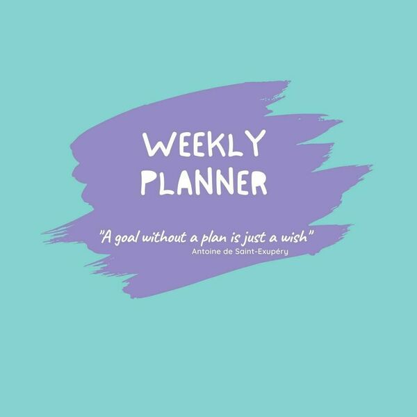 Εκτυπώσιμο weekly planner σε μέγεθος A4 - 52 εβδομάδες - φύλλα εργασίας - 2