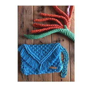 Macrame handmade bag - νήμα, φάκελοι, all day, χειρός, πλεκτές τσάντες