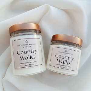 The Candle Factory Country Walks Χειροποίητο Κερί Σόγιας 250ml. - αρωματικά κεριά, κερί σόγιας, soy candles, vegan κεριά - 2