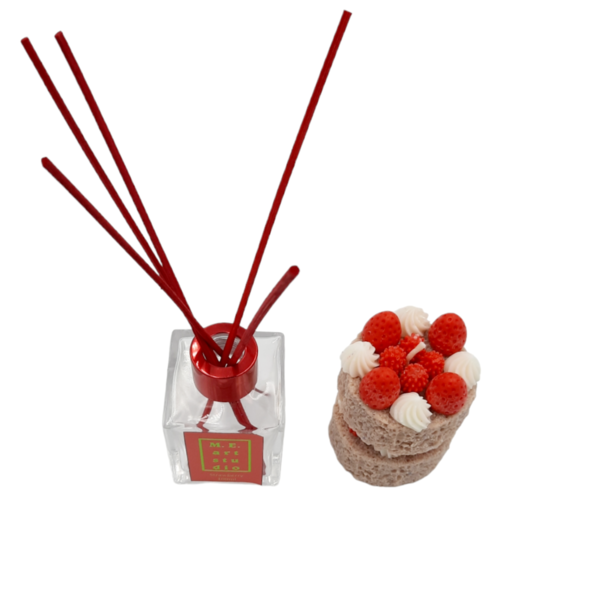 Κερί Σόγιας Τούρτα Κόκκινη Με 100ml Strawberry Αρωματικό Χώρου - σόγια, φυτικό κερί, κερί σόγιας, αρωματικά χώρου, 100% φυτικό - 2