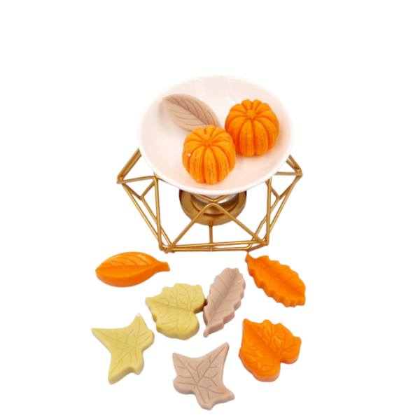 Σετ Wax Melts Σόγιας 90γρ. Autumn Με Καυστήρα - σόγια, φυτικό κερί, κερί σόγιας, αρωματικά χώρου, 100% φυτικό - 2