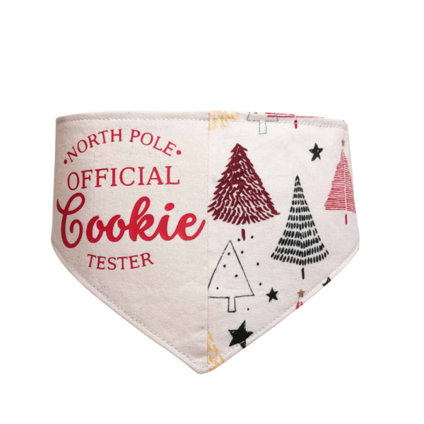 Χριστουγεννιάτικη μπαντάνα για σκύλο με κλιπ σε 3 μεγέθη, μπαντάνα για σκύλο με θέμα τα χριστούγεννα Official cookie tester, δώρο για σκύλο - ύφασμα, δώρο, χριστούγεννα, χριστουγεννιάτικα δώρα