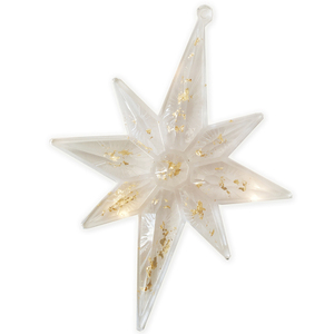 Χριστουγεννιάτικη Κορυφή Αστέρι Υγρό Γυαλί Χρυσή 24x18 εκ - γυαλί, αστέρι, στολίδια