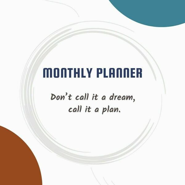 Εκτυπώσιμο monthly planner σε μέγεθος A4 - 12 μήνες - φύλλα εργασίας - 2