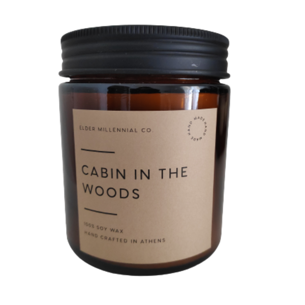 Κερί σόγιας με άρωμα CABIN IN THE WOODS - χειροποίητα, αρωματικά κεριά, φυτικό κερί