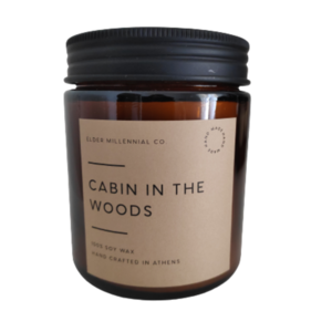Κερί σόγιας με άρωμα CABIN IN THE WOODS - χειροποίητα, αρωματικά κεριά, φυτικό κερί