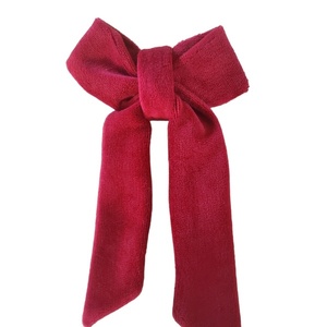 Χειροποίητος υφασμάτινος βελούδινος μπορντό χριστουγεννιάτικος φιογκος με μπαρετα 1τμχ 18 με 23 εκατοστά - ύφασμα, βελούδο, ιδεά για δώρο, hair clips