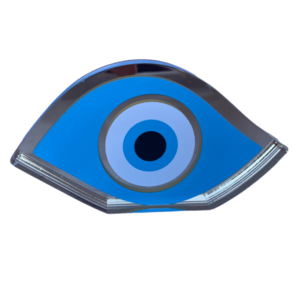 Επιτραπέζιο γούρι μάτι πλέξιγκλας γαλάζιο - plexi glass, evil eye, χριστουγεννιάτικα δώρα, γούρια