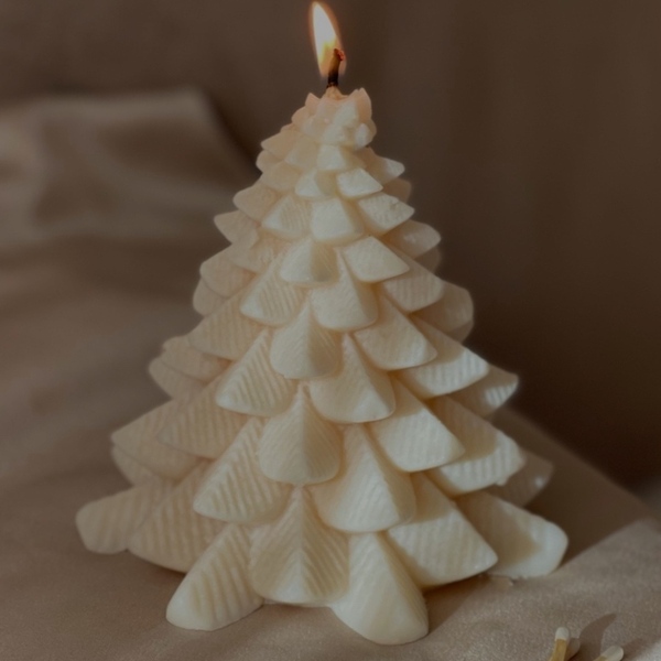 white Christmas tree - αρωματικά κεριά - 3