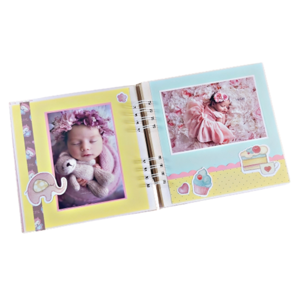 Προσωποποιημένο άλμπουμ για φωτογραφίες για νεογέννητο κοριτσάκι - κορίτσι, χειροποίητα, αναμνηστικά, δώρο γέννησης, προσωποποιημένα - 4
