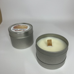 Ασημί μεταλλικό δοχείο - αρωματικά κεριά - 3