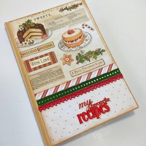 Τετράδιο για Χριστουγεννιάτικα γλυκά - χειροποίητα, χριστουγεννιάτικα δώρα, τετράδια & σημειωματάρια - 3