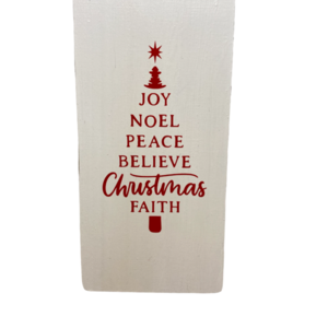 Χριστουγεννιατικο Ασπρο Καδρακι Απο Ξυλο JOY διαστ. 20 x 9,50 - ξύλο, πίνακες & κάδρα, διακοσμητικά, χριστουγεννιάτικα δώρα