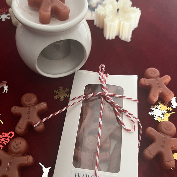 Ginger cookies /wax melts - χαρτί, χριστουγεννιάτικα δώρα, κεριά & κηροπήγια, soy wax - 2